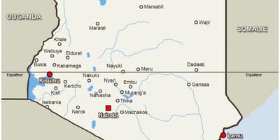 Карта китале Кения