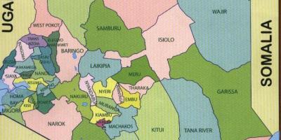 Новата карта райони на Кения 