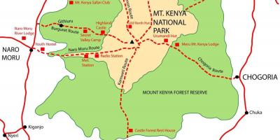 Карта на планината Кения