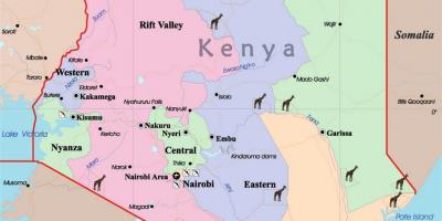 Голяма карта на Кения